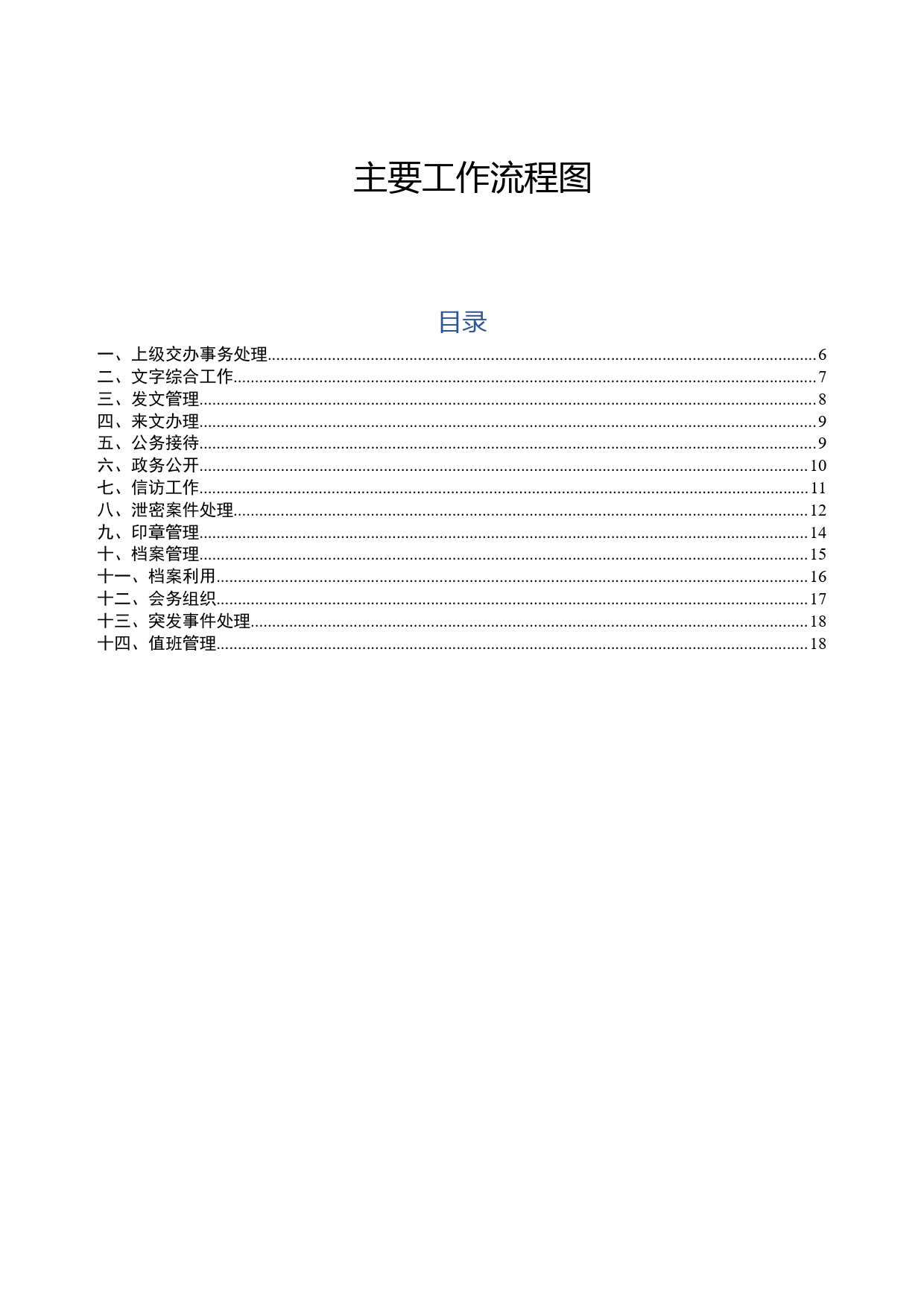 办公室工作流程（14项）_第1页