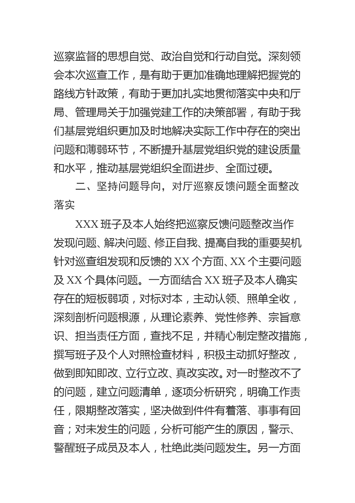 厅党组巡察反馈问题整改落实专题研讨会交流研讨材料_第2页