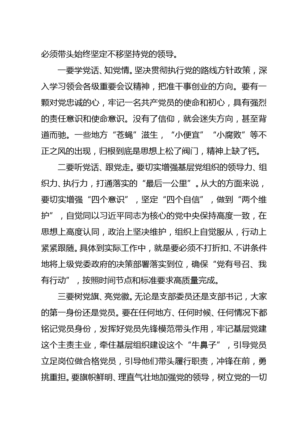 在XX镇新一届村党组织成员培训会议上的讲话提纲_第3页