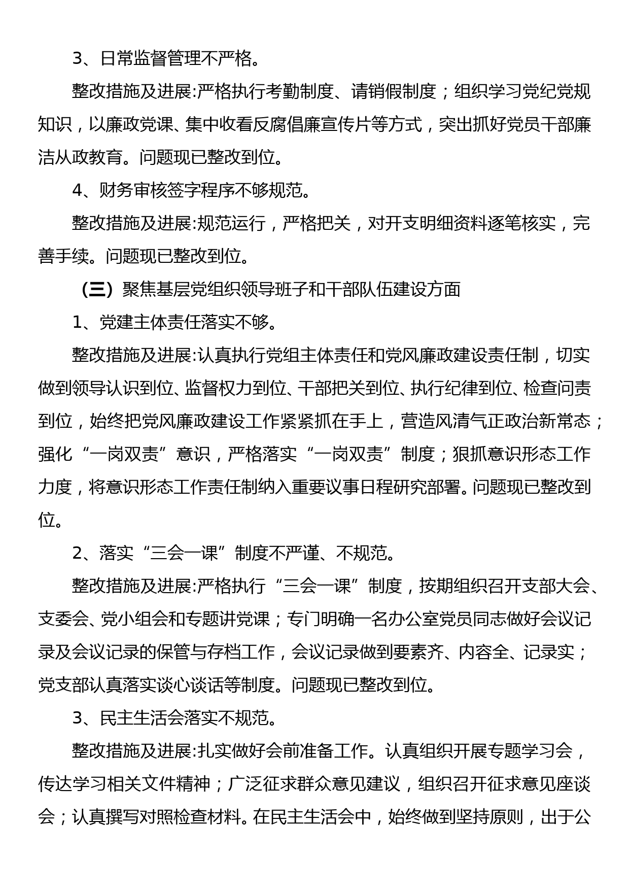 关于巡察整改情况的报告_第3页