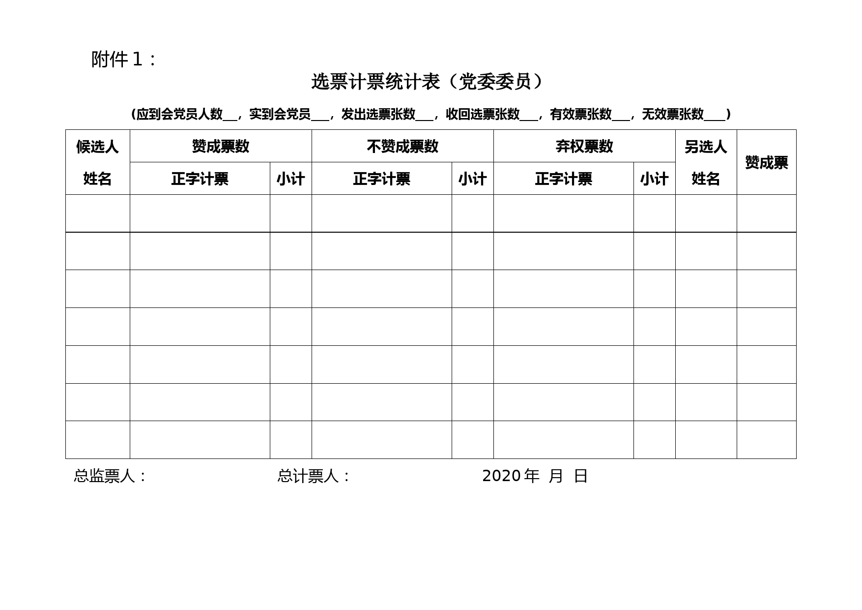 3-选票计票统计表_第1页