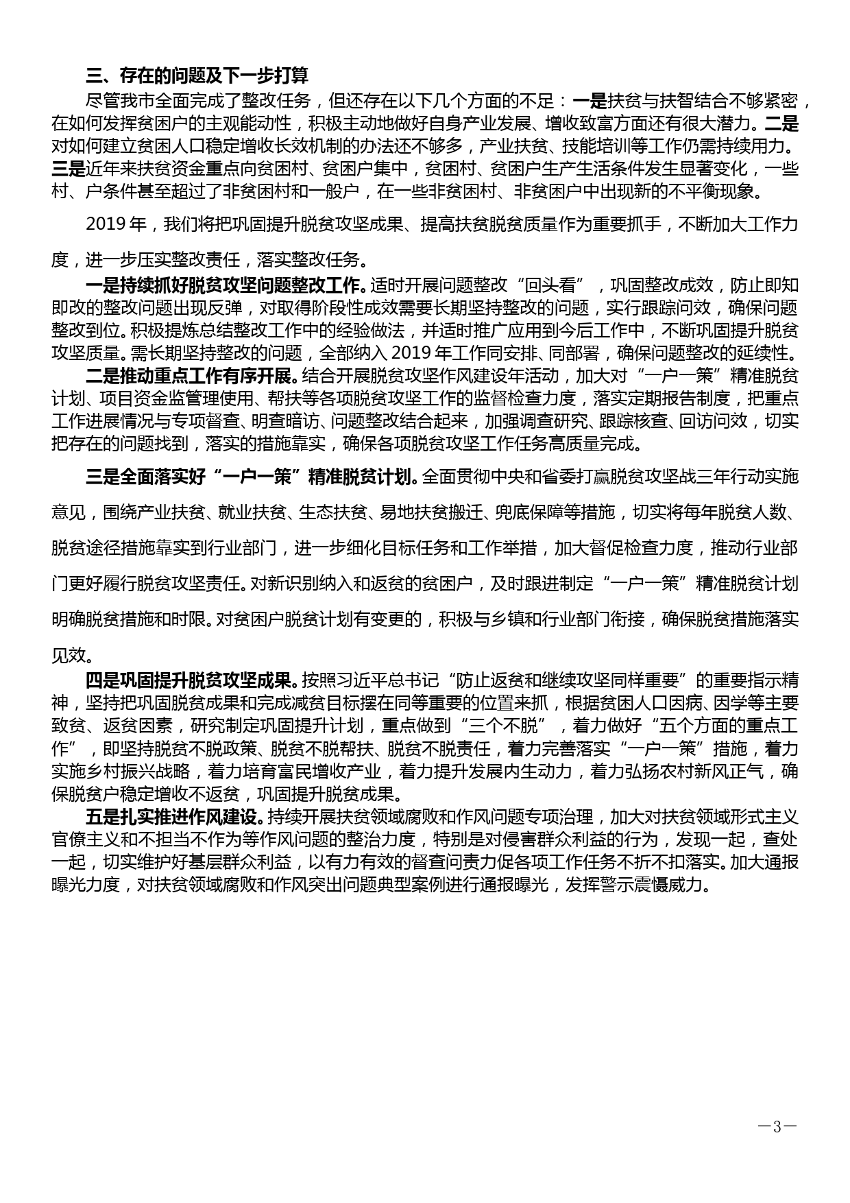 市脱贫攻坚问题整改工作总结_第3页