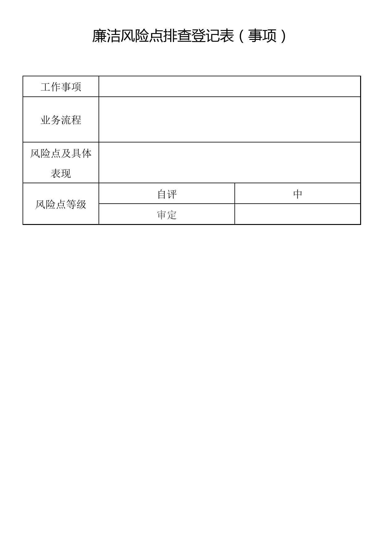 岗位廉政风险点排查登记表（个人）_第2页