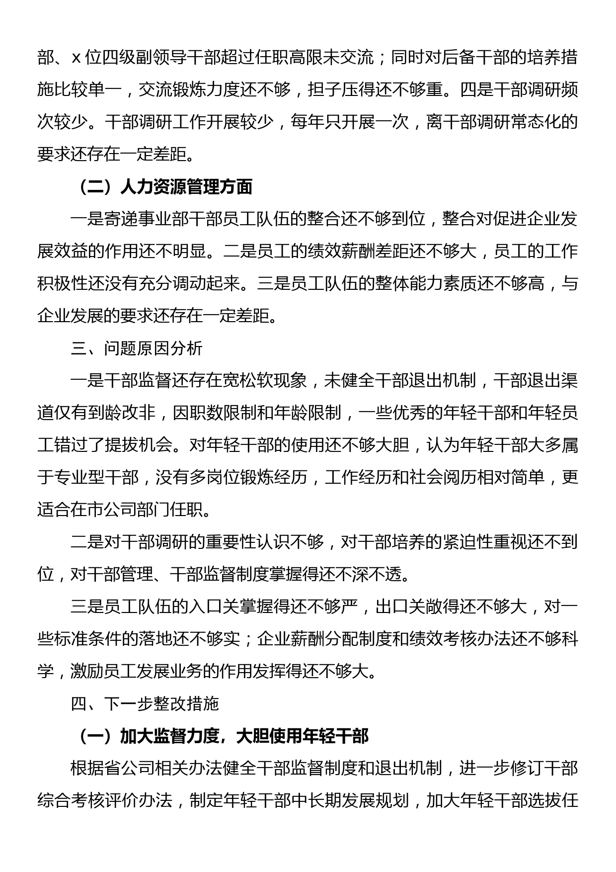 国有企业关于选人用人及人力资源工作的总结报告_第2页