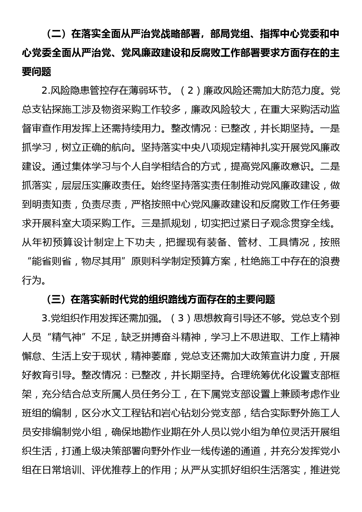 党总支副书记落实中心党委巡察反馈问题整改工作情况报告_第2页