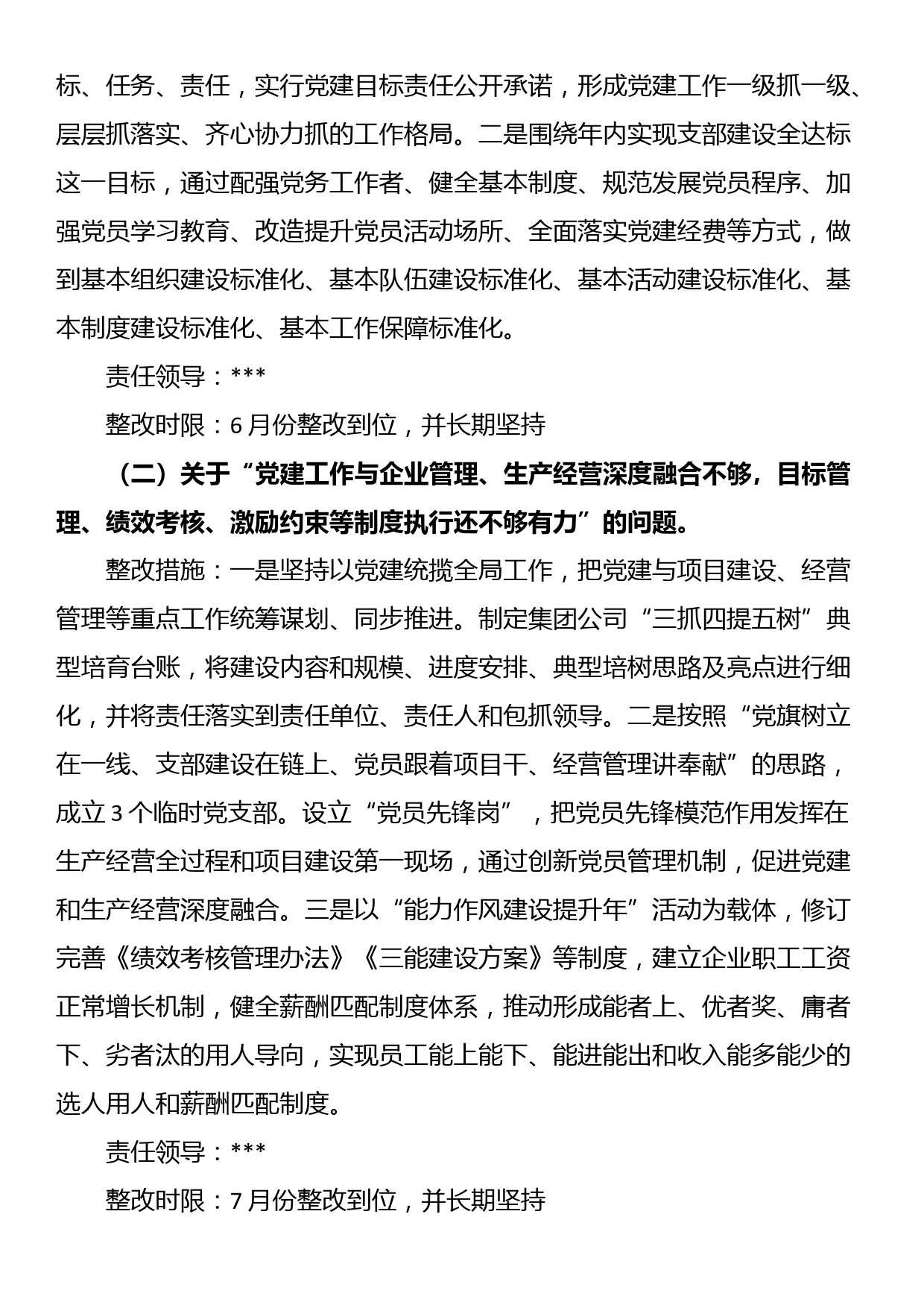 党委书记抓基层党建工作述职评议考核反馈问题整改方案_第2页