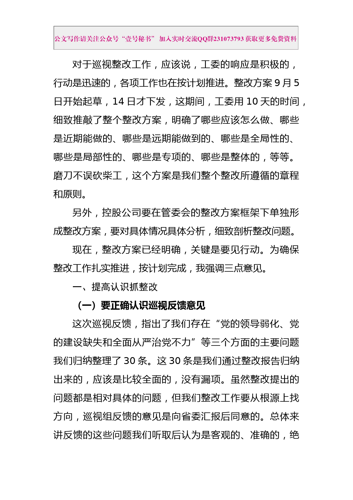 每日范文—在巡视反馈意见整改动员会上的讲话_第2页