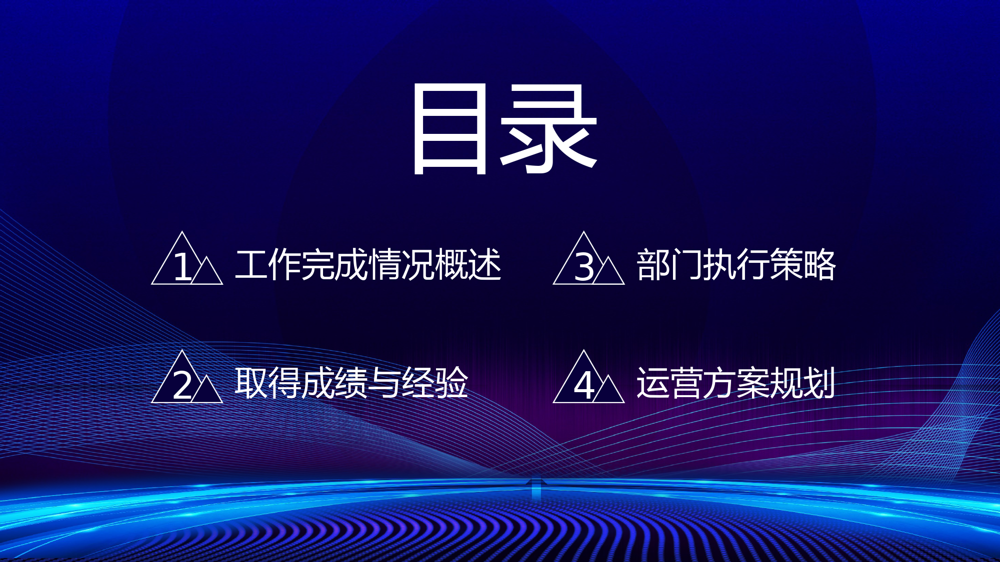 蓝色科技感商务部门年终工作汇报总结PPT模板_第2页