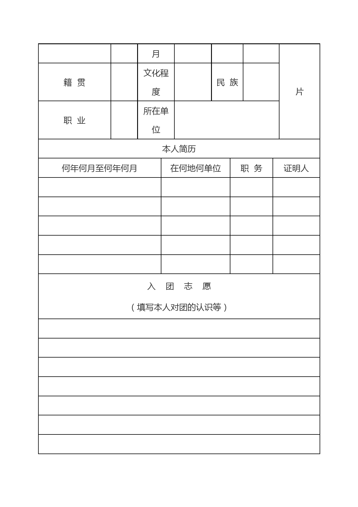 入团志愿书模板_第3页