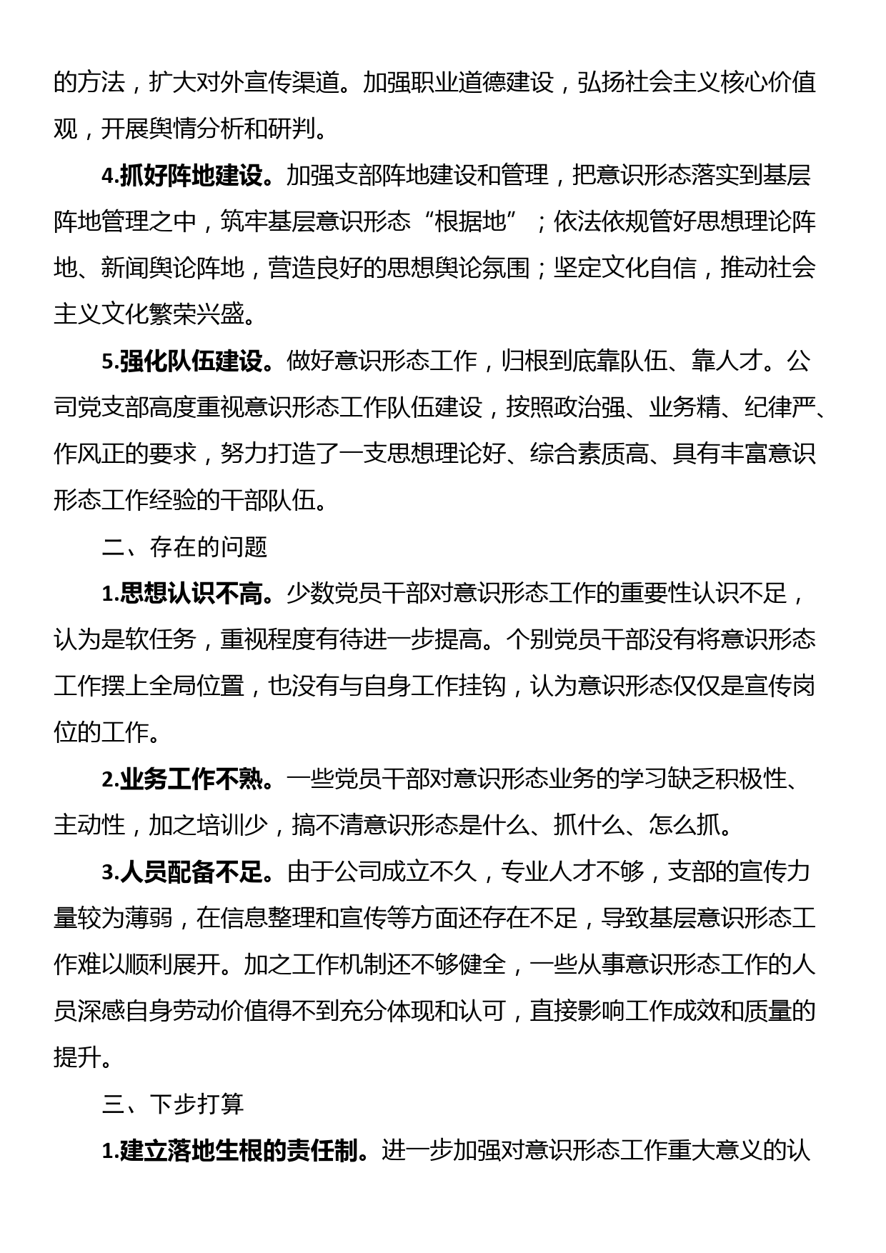 公司领导班子落实意识形态工作责任制情况报告_第2页