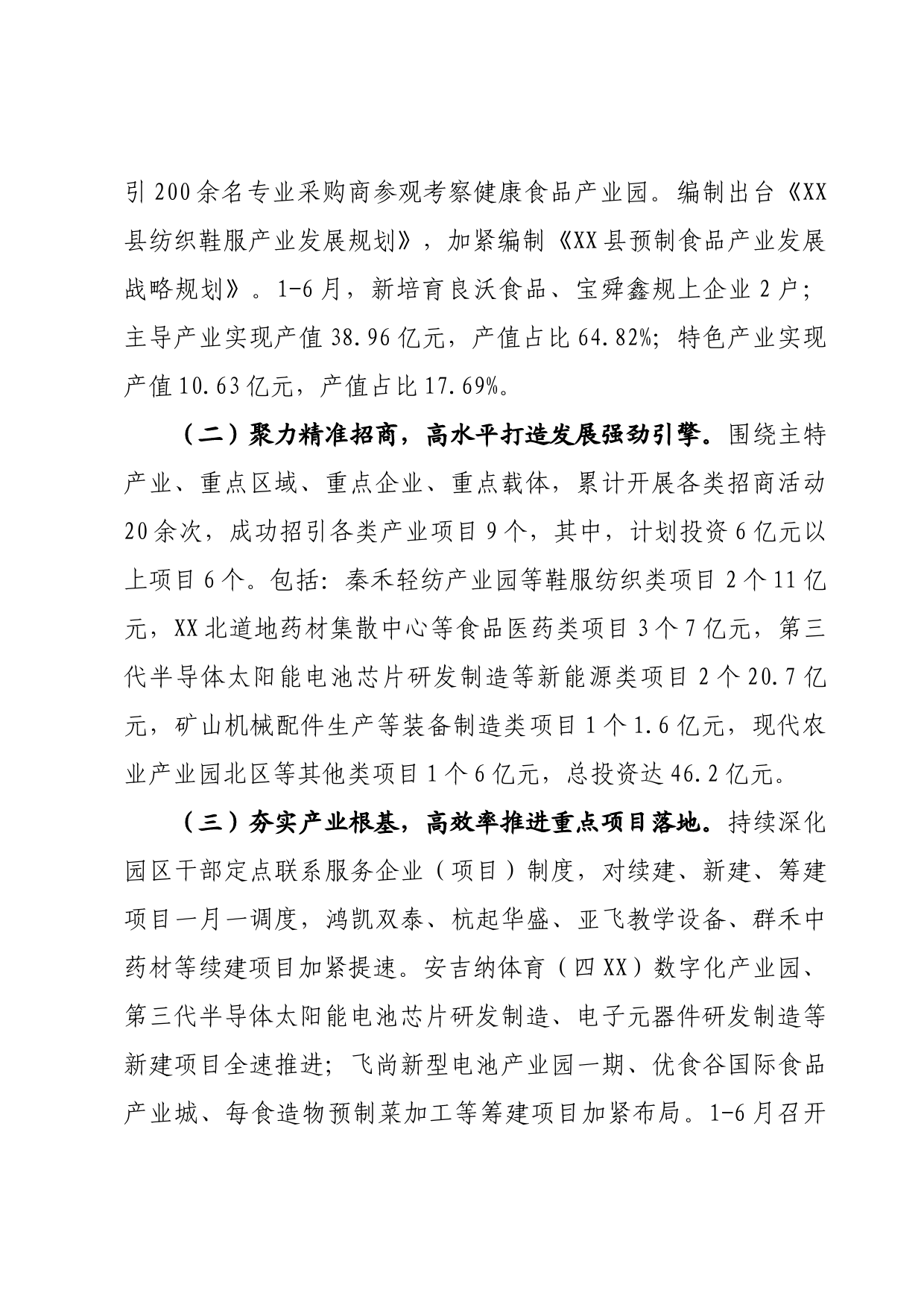 工业园区2023年上半年工作总结及下半年工作计划_第2页