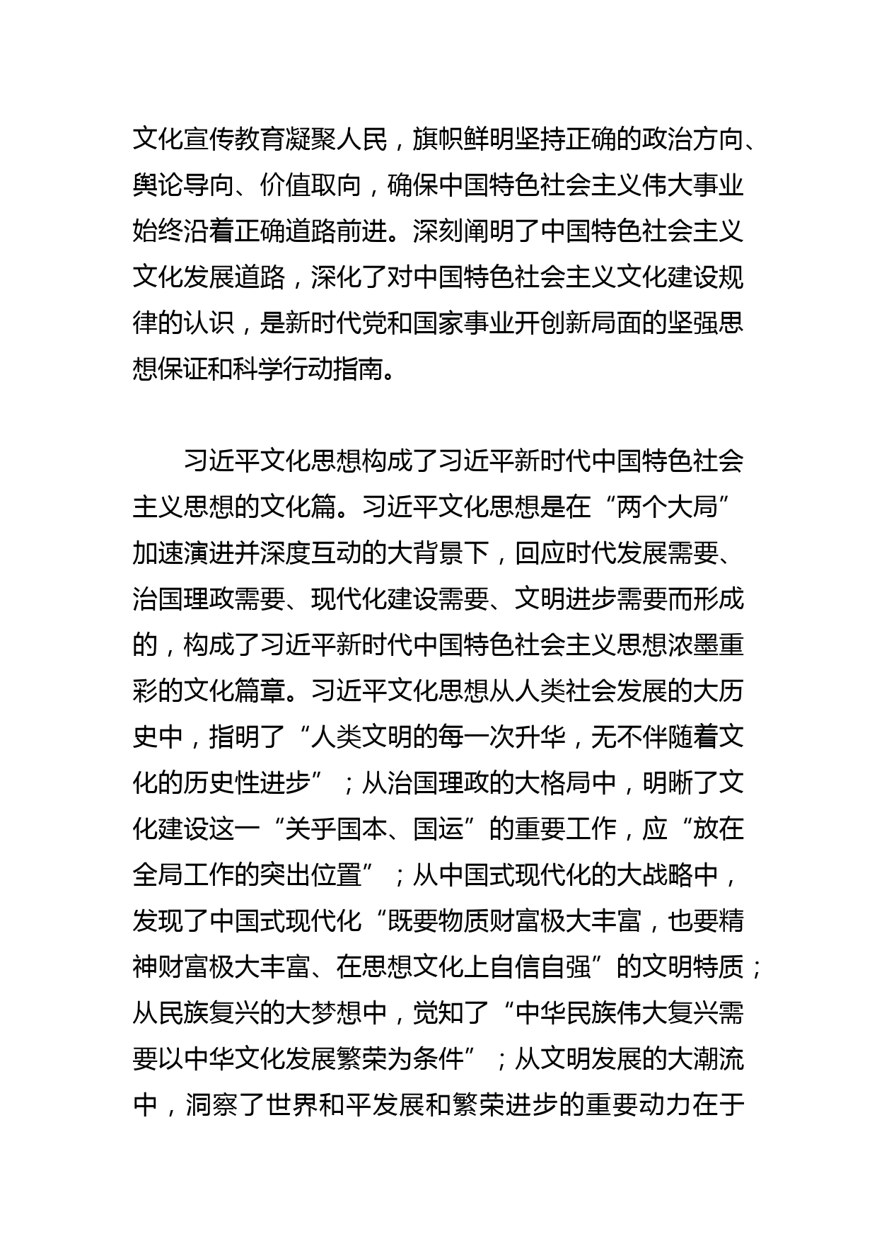 【常委宣传部长学习文化思想研讨发言】深学细悟文化思想 实干笃行尽展文化担当_第3页