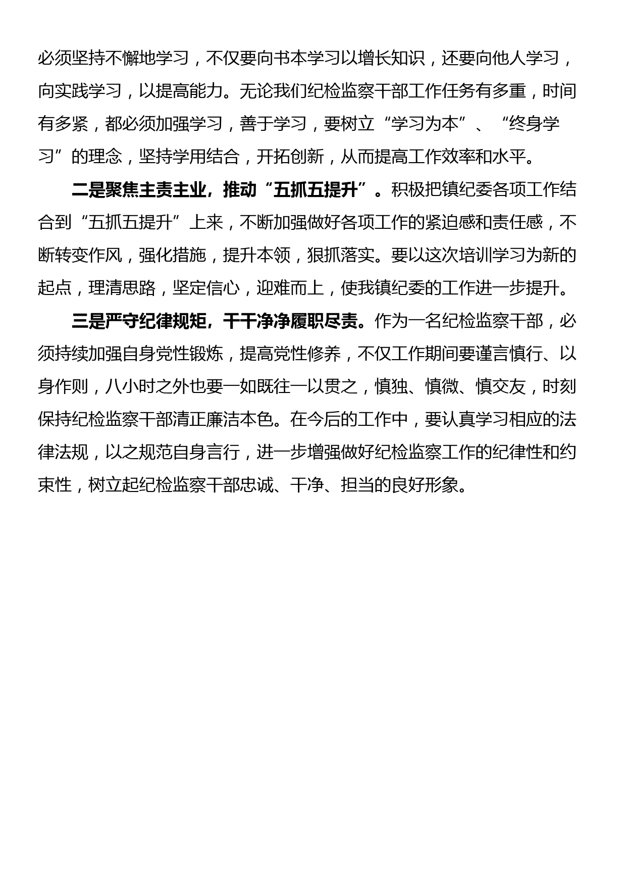 镇纪委书记培训交流发言材料_第3页