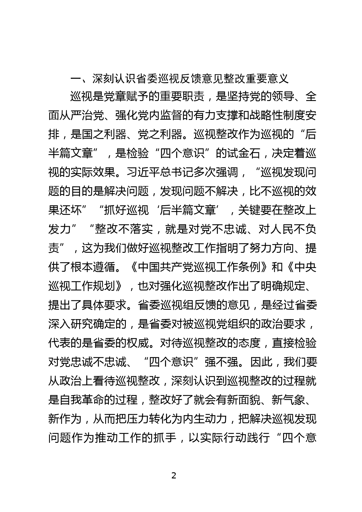 巡视整改动员会讲话_第2页