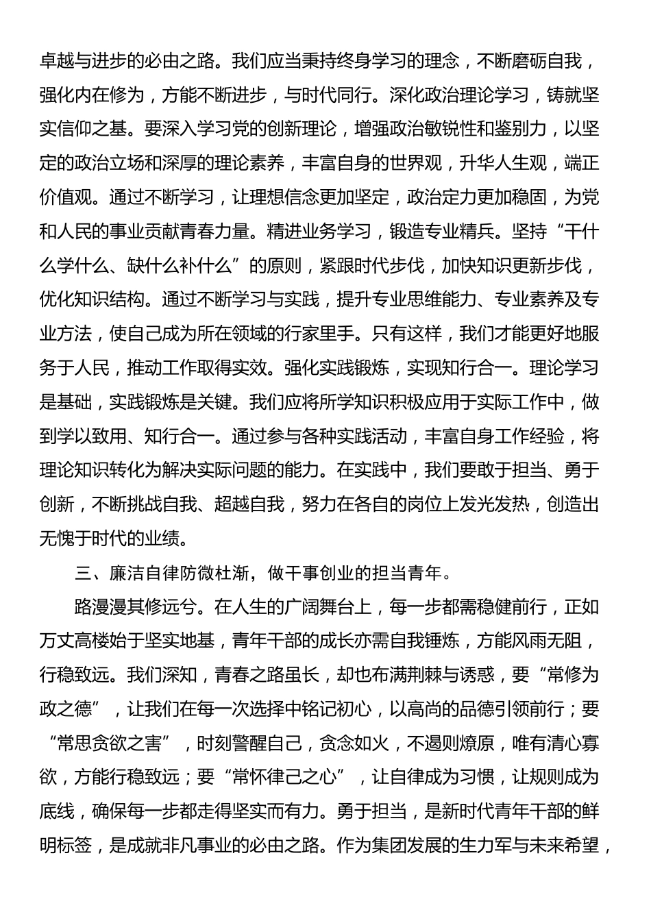 在青年干部座谈会上的发言_第2页