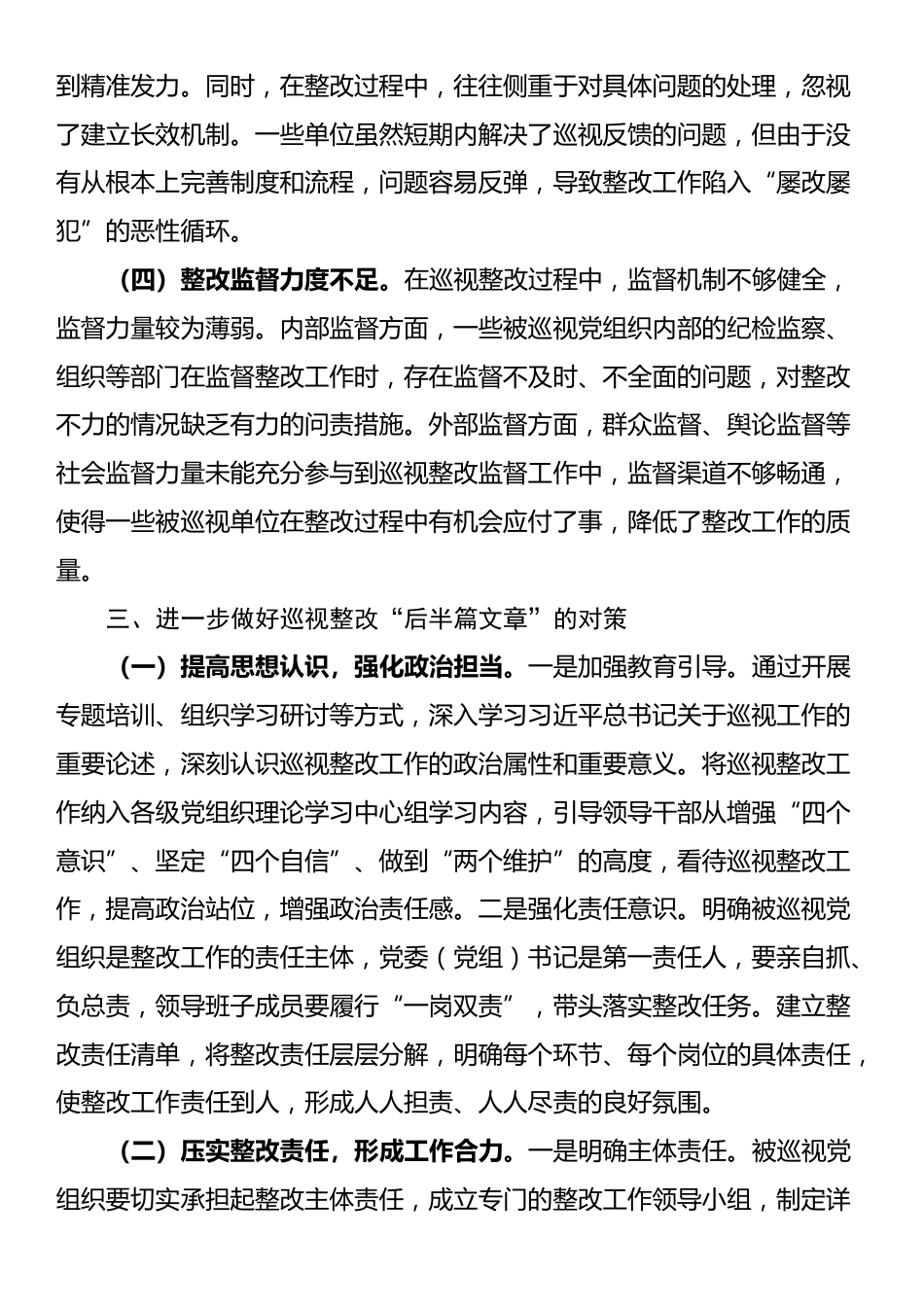 在做好巡视整改“后半篇文章”专题研讨会上的交流发言_第3页