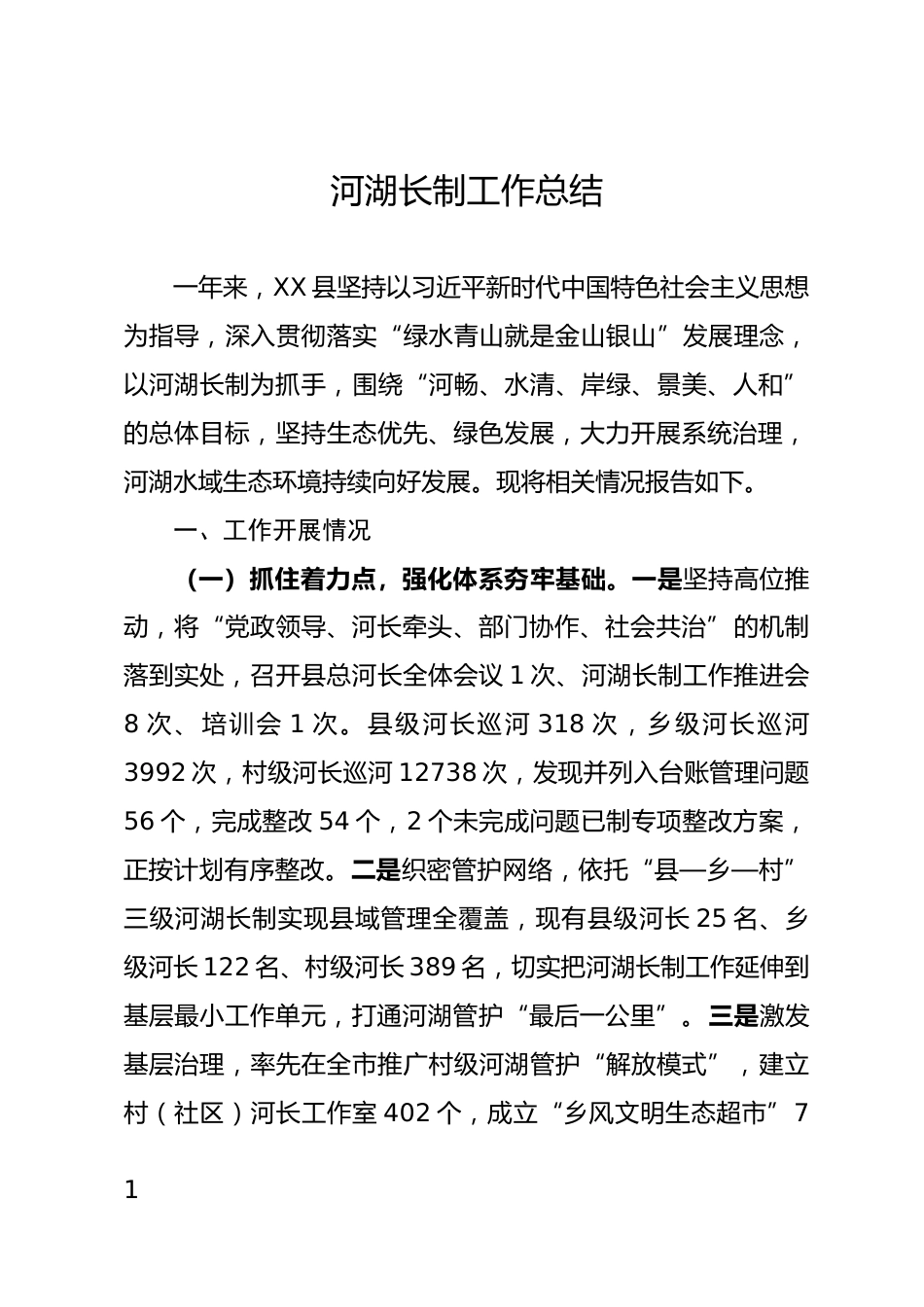 河湖长制工作总结_第1页