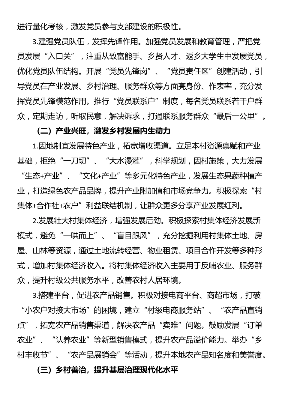 2025年村党支部工作计划_第2页