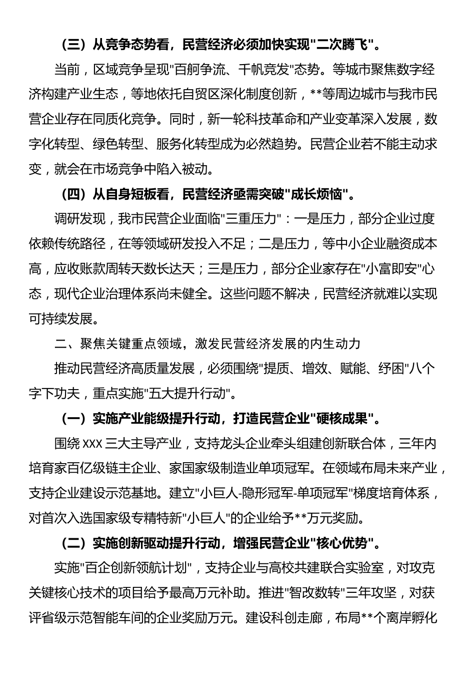 在全市推动民营经济高质量发展座谈会上的讲话_第2页
