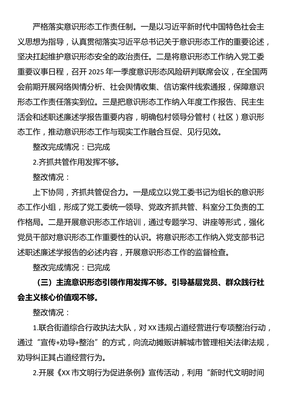 意识形态工作专项巡察整改报告_第3页