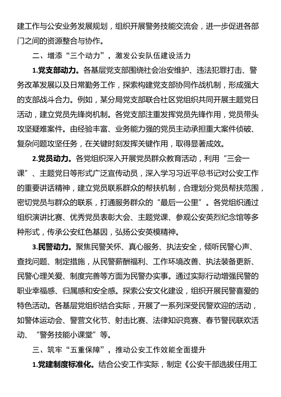 2025年公安局党委“三三五”党建工作典型经验_第2页
