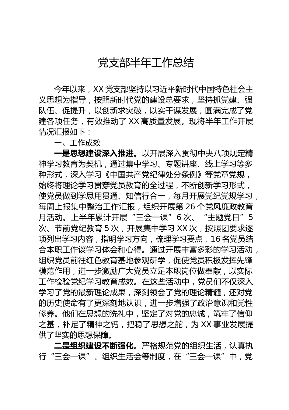 党支部半年总结_第1页