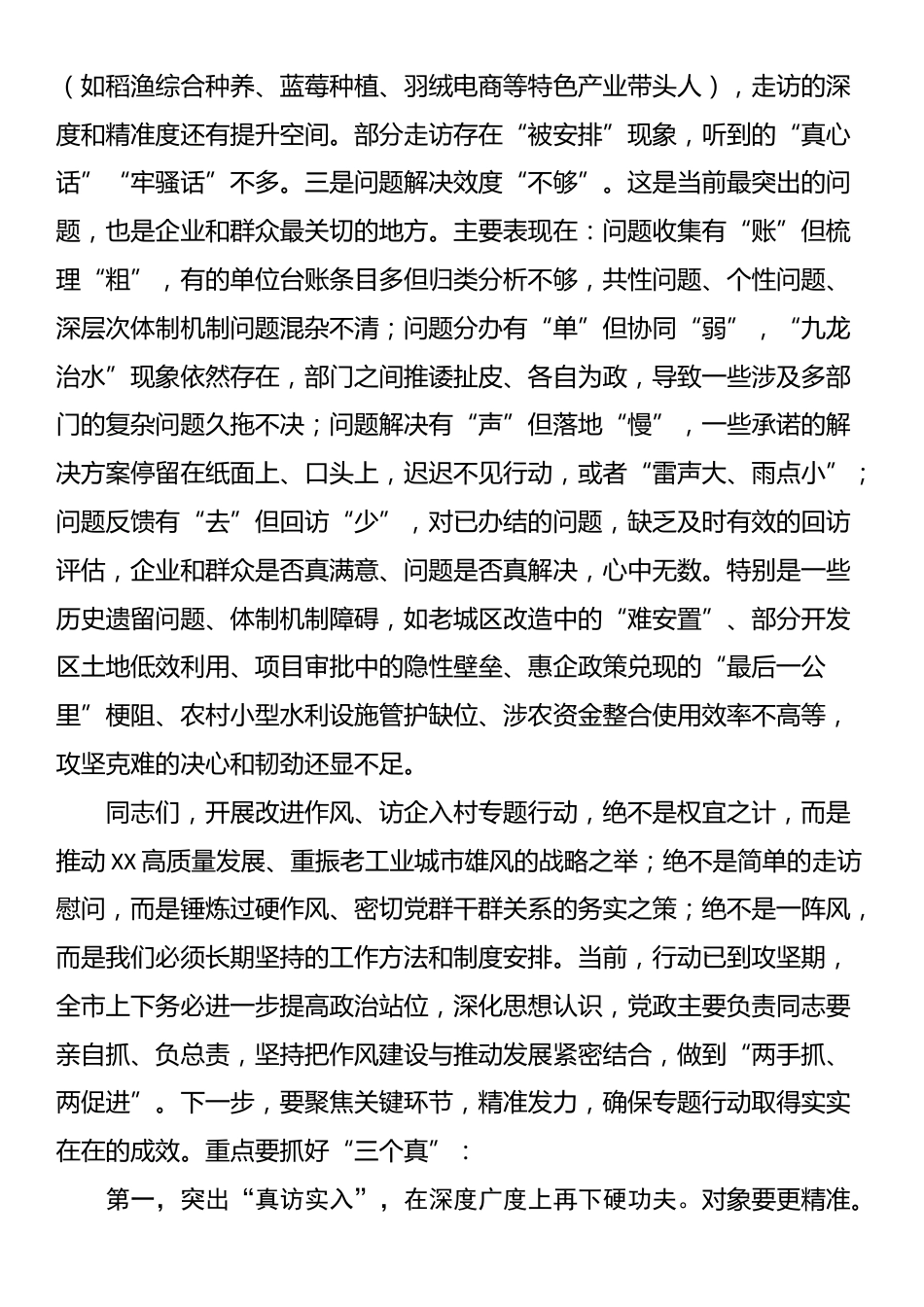 在2025年全市改进作风、访企入村专题行动调度推进会上的讲话_第3页