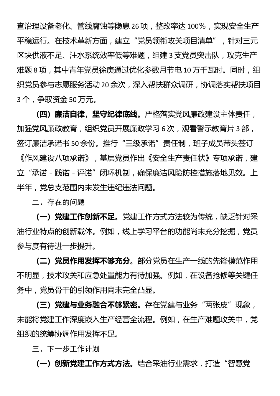 党总支书记2025年上半年述职报告_第2页