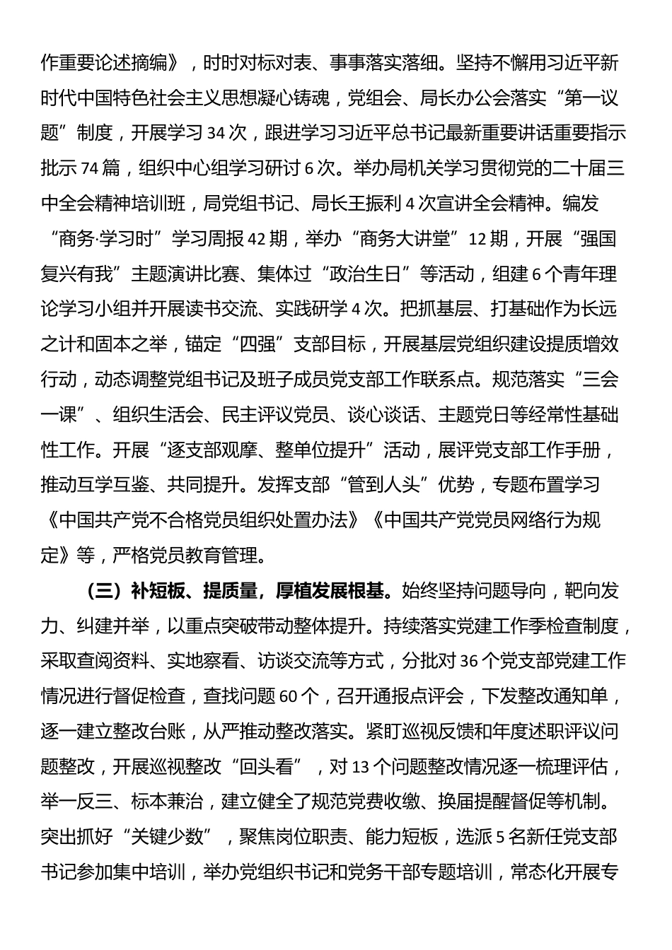 市商务局党组2025年上半年落实全面从严治党主体责任工作情况报告_第2页