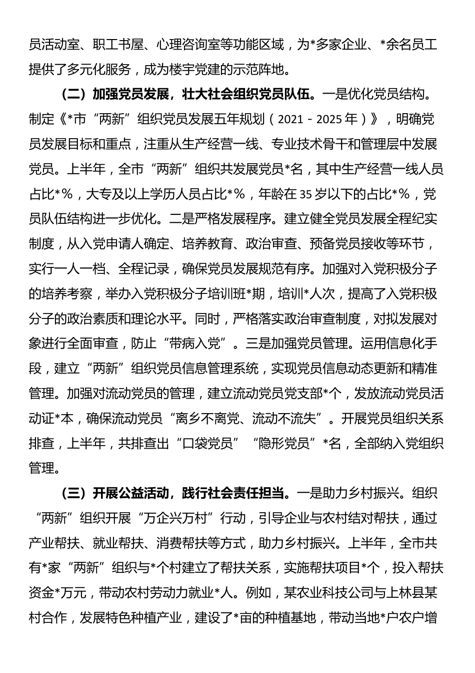 市“两新”党工委2025年上半年党建工作总结_第2页