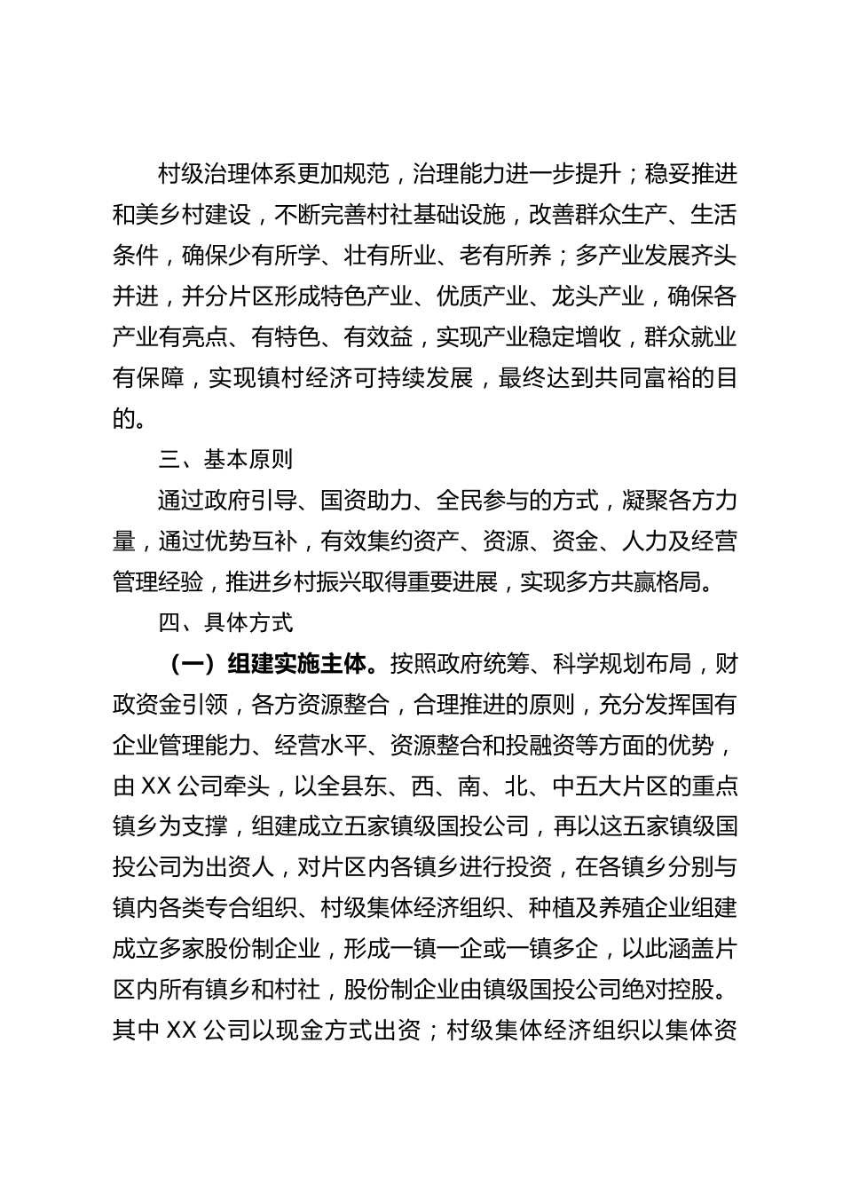 关于组建国投公司助力乡村振兴的实施方案_第2页