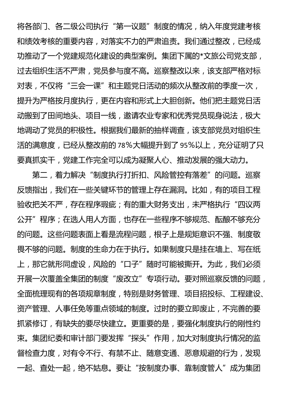 在2025年农旅集团党委巡察整改工作推进会上的讲话_第3页