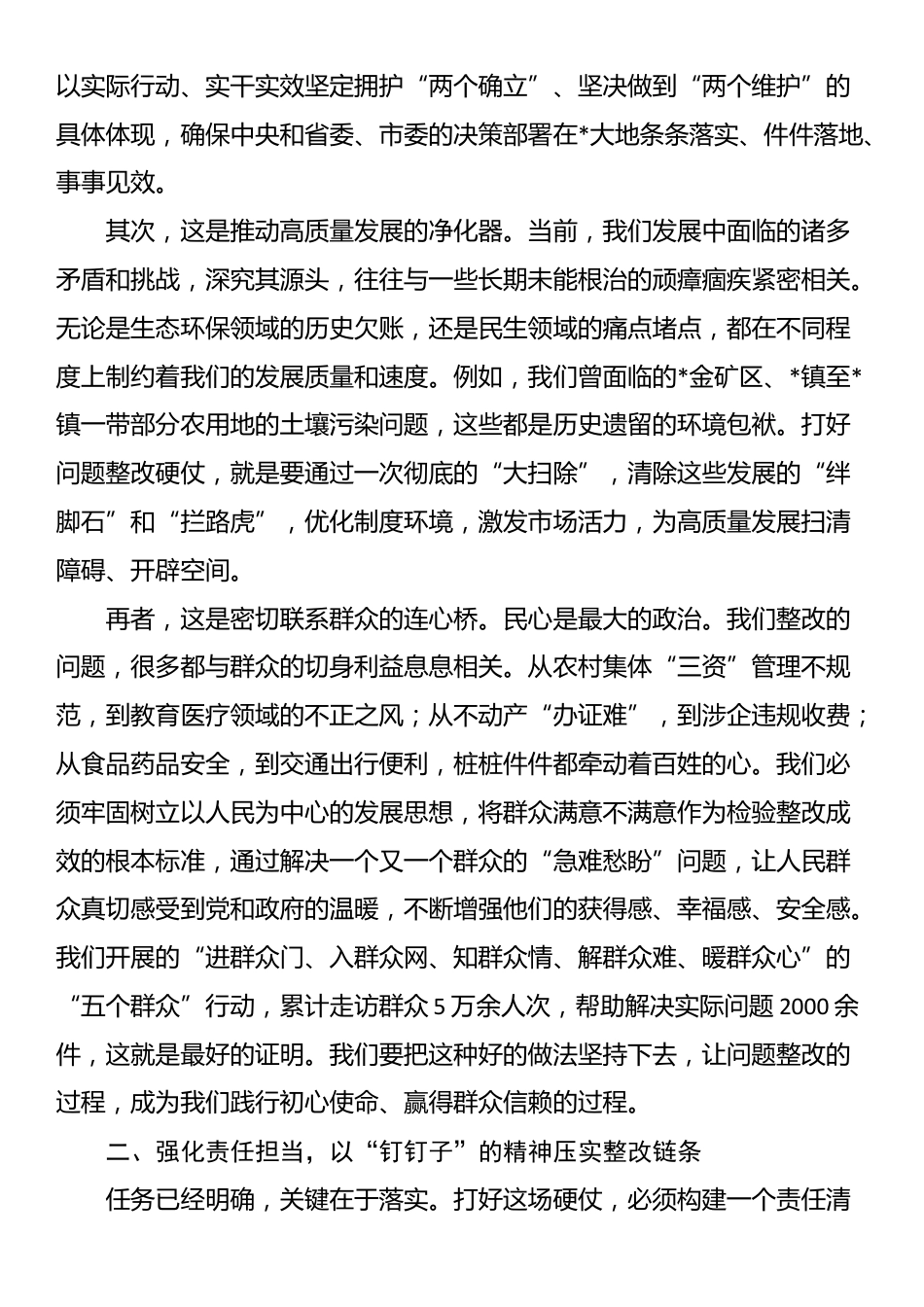 在2025年全市打好“问题整改硬仗”工作专班会议上的讲话_第2页