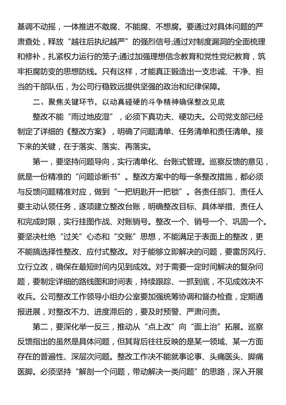 在2025年公司巡察整改工作专题部署会议上的讲话_第3页
