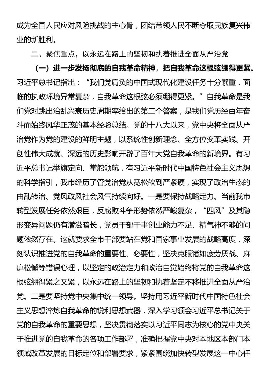 党课：以永远在路上的坚韧和执着持续深入推进全面从严治党_第3页