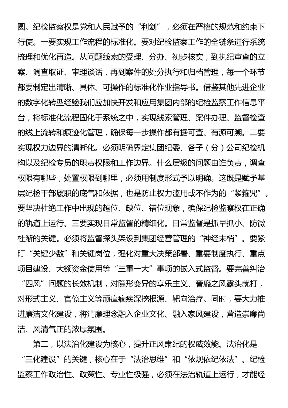 在2025年集团纪委“三化建设”工作推进会上的讲话_第3页