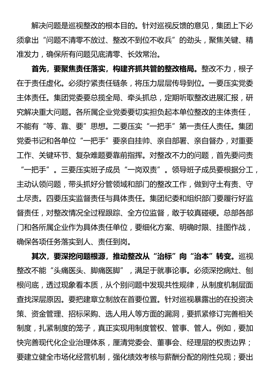 在2025年集团巡视整改工作专题会议上的讲话_第3页