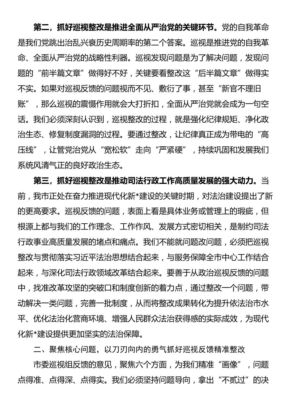 在2025年局落实市委巡视整改专题党委（扩大）会暨动员部署会上的讲话_第2页