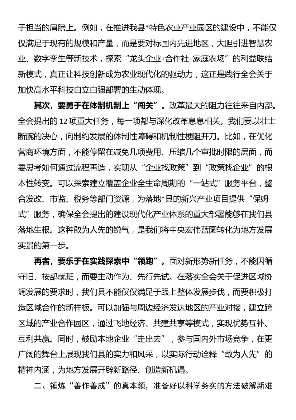 发言材料：以坚韧不拔的毅力迈向新征程、实现新发展_第2页