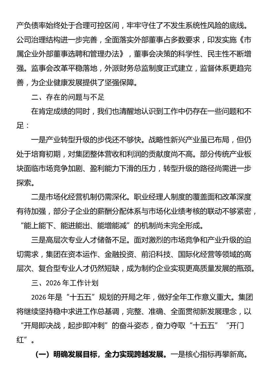 国企2025年工作总结及2026年工作计划_第3页