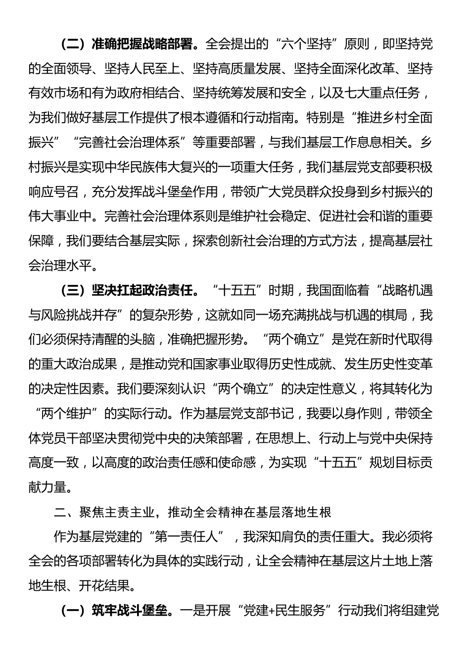 党支部书记学习党的二十届四中全会精神研讨发言_第2页