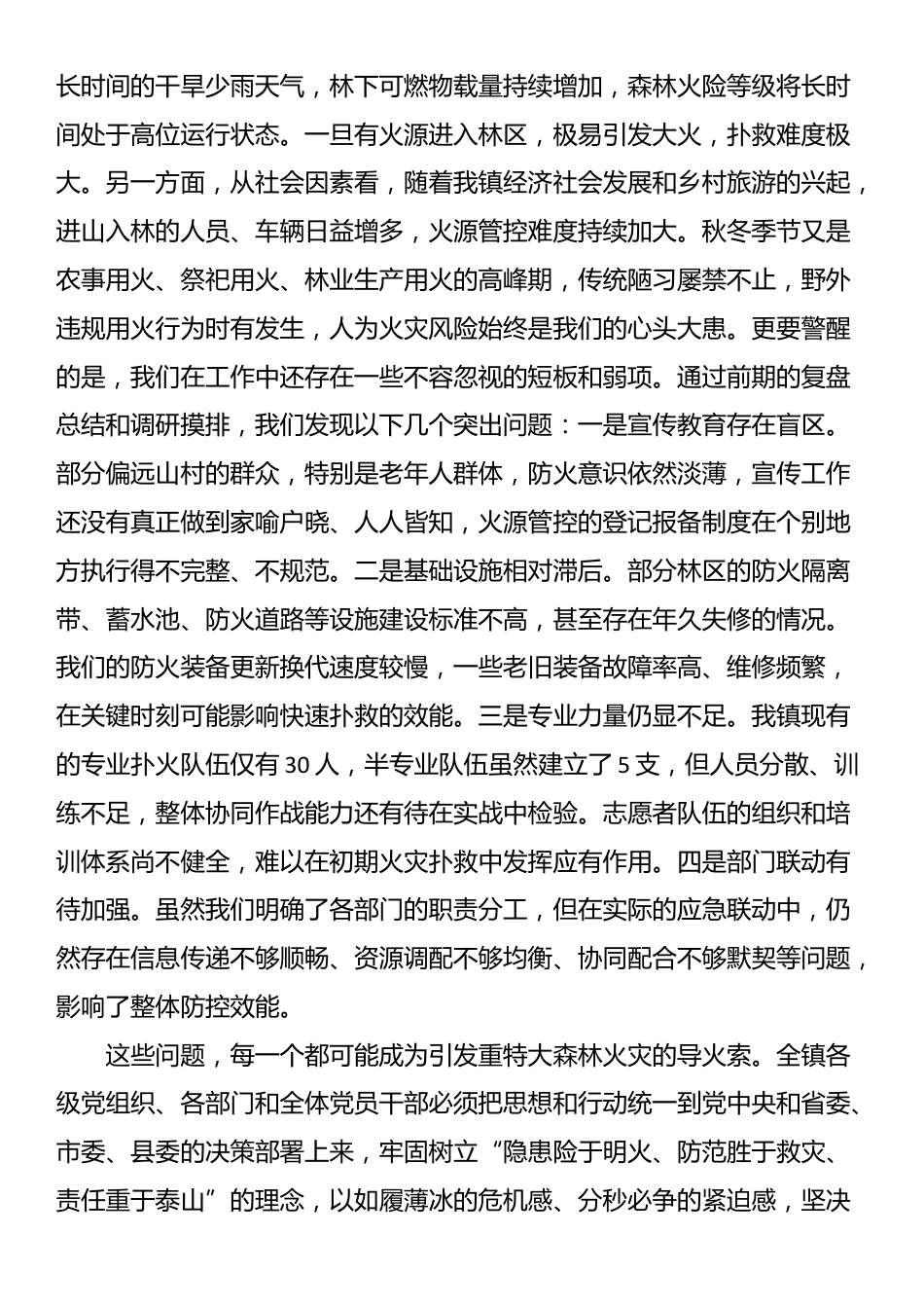 在全镇2025年森林防灭火专题工作会议上的讲话_第2页