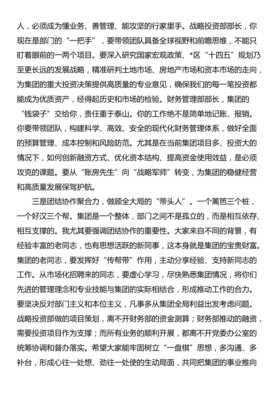 在2025年集团中层干部任职集体谈话会上的讲话_第3页
