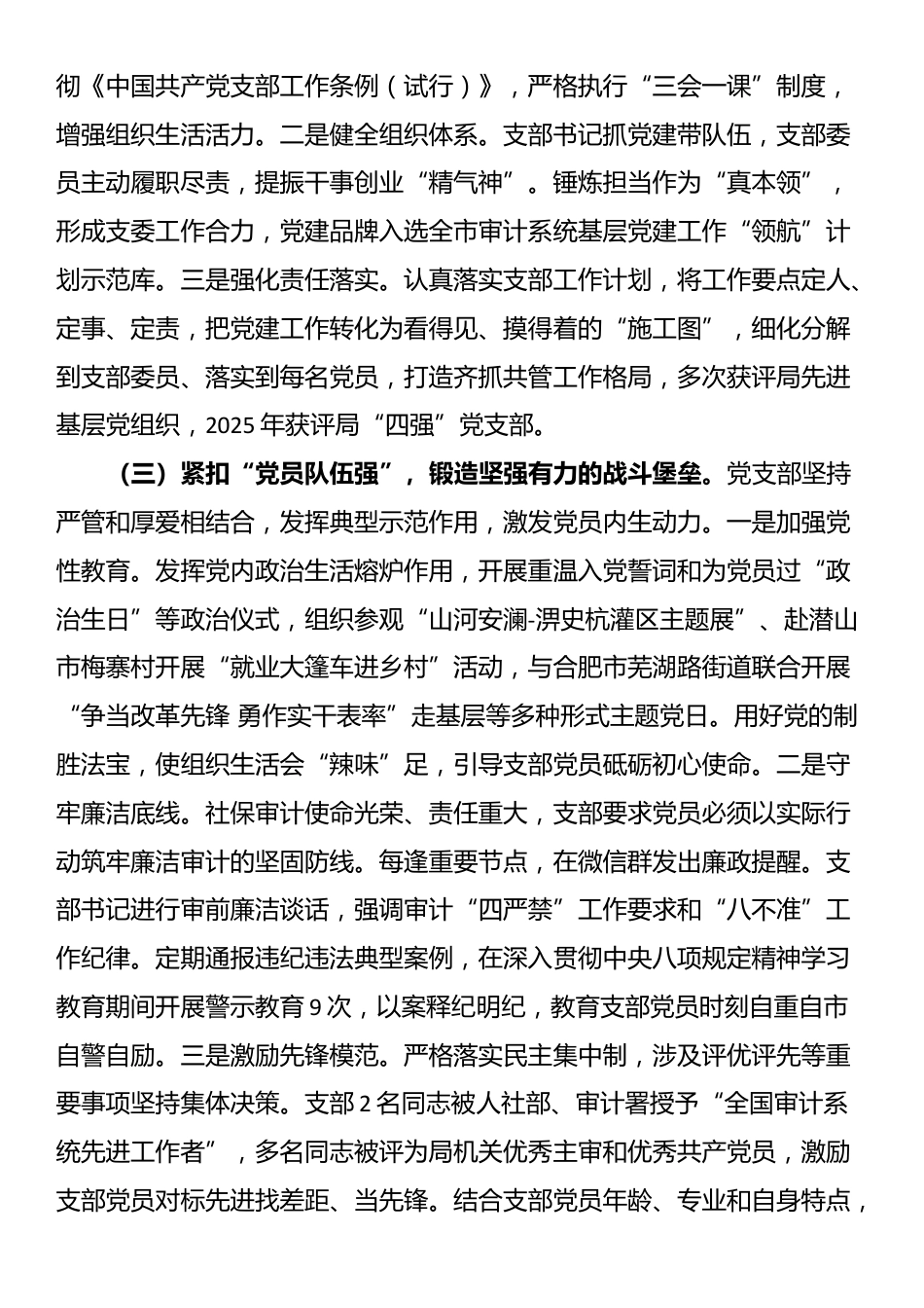 市审计局党支部抓基层党建工作总结_第2页