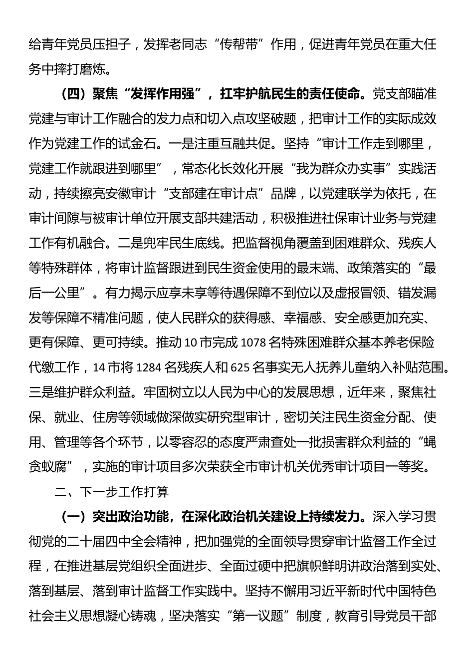 市审计局党支部抓基层党建工作总结_第3页