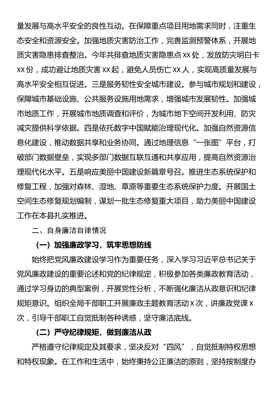 县自然资源局局长2025年述责述廉报告_第3页