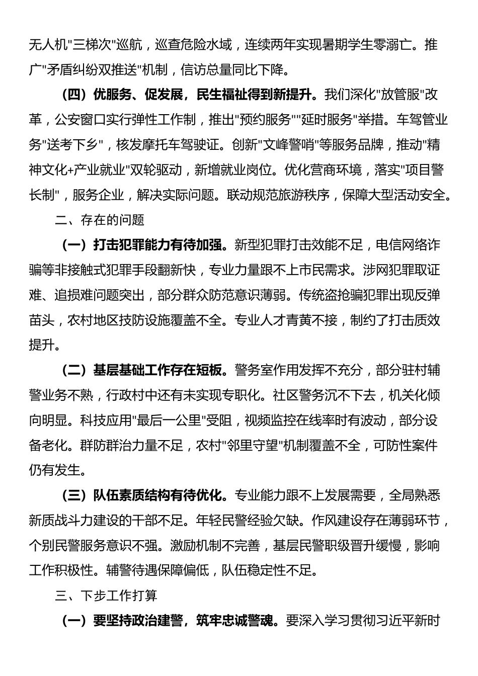 县公安局2025年工作总结及2026年工作计划_第2页