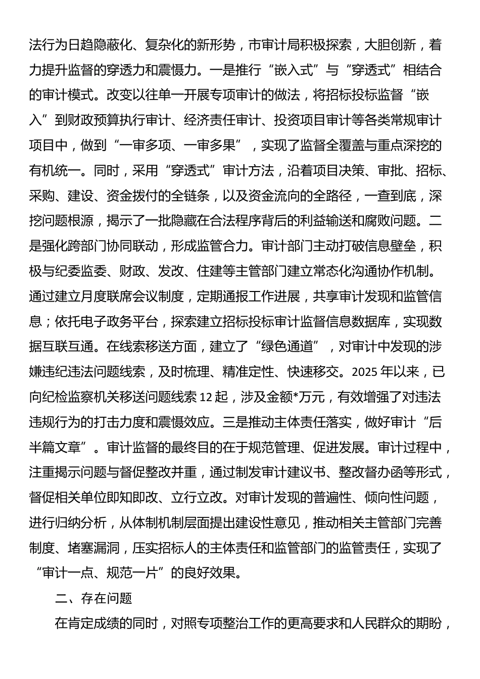 市审计局2025年度招标投标领域专项整治工作情况报告_第3页