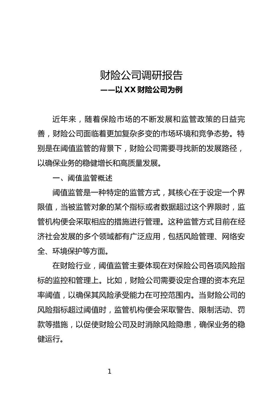 财险公司调研报告_第1页