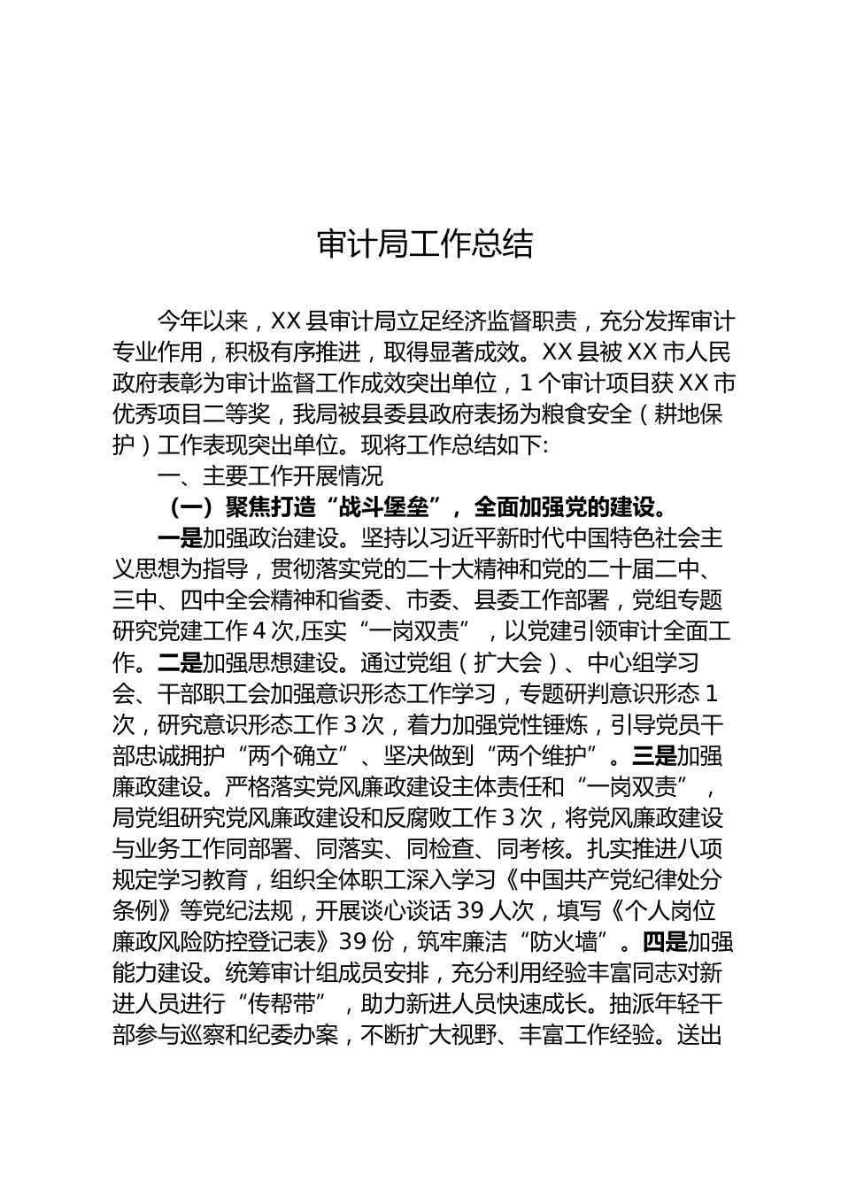 审计局工作总结_第1页